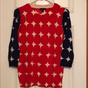 J Crew lightweight sweater. Geometric print.